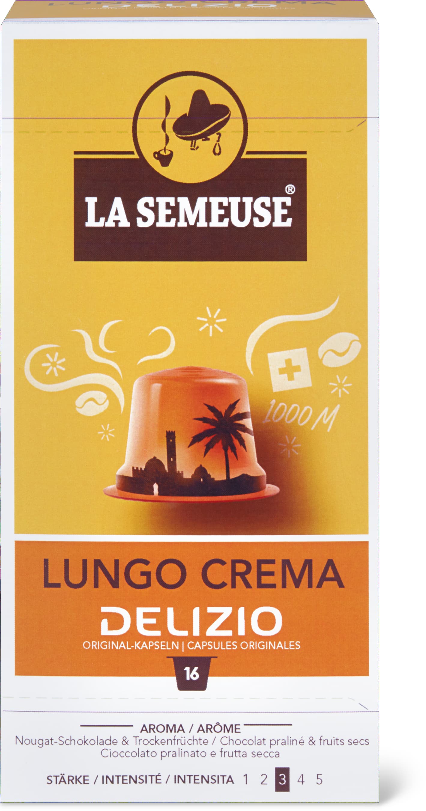 La Semeuse Lungo Crema 16 Kapseln Delizio kompatibel